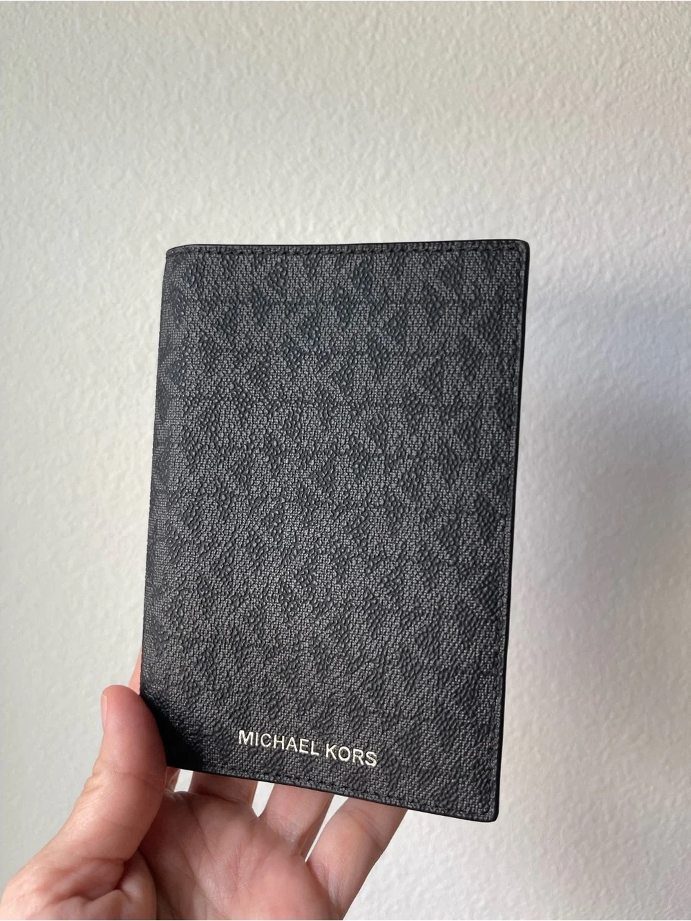 Michael Kors Signature Passport Wallet Black NWT